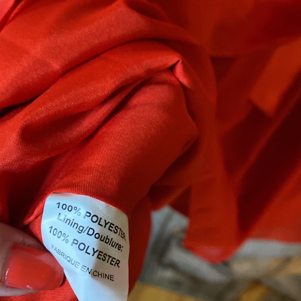 Light in the Box NWOT Formal Prom Dress Red Satin Chiffon Sleeveless Lined - Picture 5 of 6